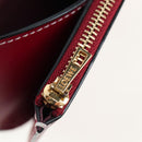 LOEWE Anagram Gate Pochette Shoulder Bag Leather Wine Red Gold Auth bs37417A-24