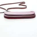 LOEWE Anagram Gate Pochette Shoulder Bag Leather Wine Red Gold Auth bs37417A-5