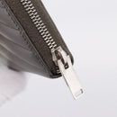 SAINT LAURENT Cassandra Long Wallet Leather Gray Silver Auth bs37418-12