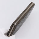 SAINT LAURENT Cassandra Long Wallet Leather Gray Silver Auth bs37418-6