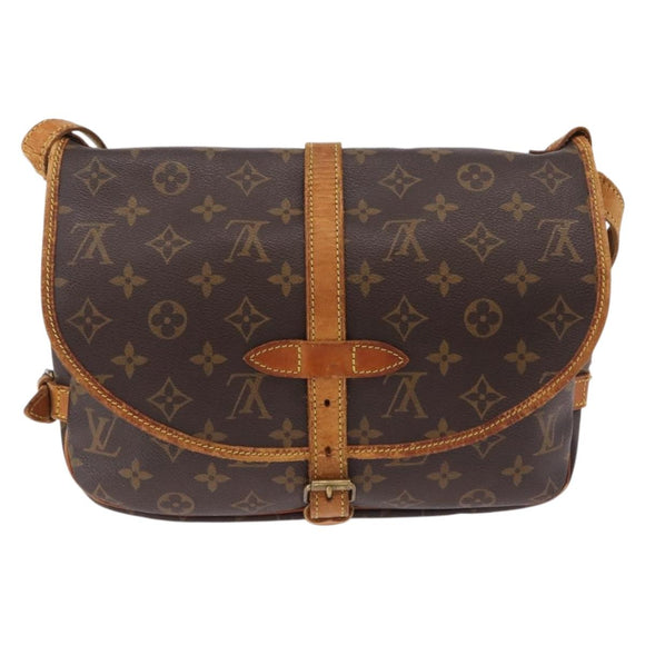 LOUIS VUITTON Monogram Saumur 30 Shoulder Bag M42256 LV Auth bs37425
