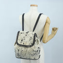 Stella MacCartney Backpack Canvas Beige Silver Auth bs37427-34