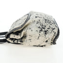 Stella MacCartney Backpack Canvas Beige Silver Auth bs37427-5