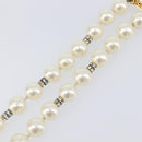 CHANEL Pearl Bracelet metal Gold CC Auth bs37428-15