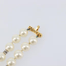 CHANEL Pearl Bracelet metal Gold CC Auth bs37428-11