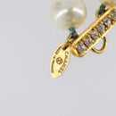 CHANEL Pearl Bracelet metal Gold CC Auth bs37428-12