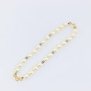CHANEL Pearl Bracelet metal Gold CC Auth bs37428-3