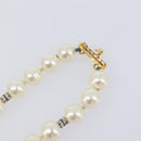 CHANEL Pearl Bracelet metal Gold CC Auth bs37428-7