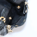 SAINT LAURENT Downtown Tote Bag Patent Leather Black Gold Auth bs37430A-23