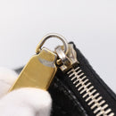 SAINT LAURENT Downtown Tote Bag Patent Leather Black Gold Auth bs37430A-9