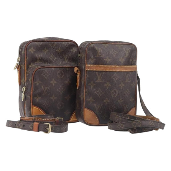 LOUIS VUITTON Monogram Shoulder Bag 2 Set LV Auth bs37436