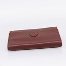 CARTIER Must Line Shoulder Bag Leather 4 Set Bordeaux Auth bs37437-17