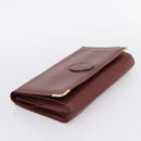 CARTIER Must Line Shoulder Bag Leather 4 Set Bordeaux Auth bs37437-18