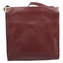 CARTIER Must Line Shoulder Bag Leather 4 Set Bordeaux Auth bs37437-3