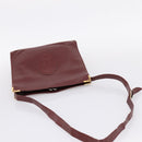 CARTIER Must Line Shoulder Bag Leather 4 Set Bordeaux Auth bs37437-5
