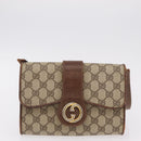 GUCCI GG Supreme Sherry Line Bag PVC Leather 3 Set Beige Yellow Auth bs37438-13