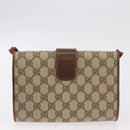 GUCCI GG Supreme Sherry Line Bag PVC Leather 3 Set Beige Yellow Auth bs37438-14