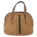 GUCCI GG Supreme Sherry Line Bag PVC Leather 3 Set Beige Yellow Auth bs37438-2