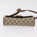 GUCCI GG Supreme Sherry Line Bag PVC Leather 3 Set Beige Yellow Auth bs37438-21