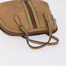 GUCCI GG Supreme Sherry Line Bag PVC Leather 3 Set Beige Yellow Auth bs37438-5