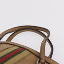 GUCCI GG Supreme Sherry Line Bag PVC Leather 3 Set Beige Yellow Auth bs37438-6