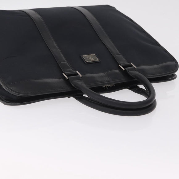 BURBERRY Hand Bag Leather Nylon 3 Set Black Brown Auth bs37439