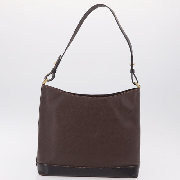 BURBERRY Hand Bag Leather Nylon 3 Set Black Brown Auth bs37439