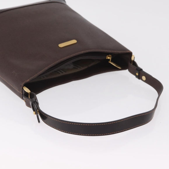 BURBERRY Hand Bag Leather Nylon 3 Set Black Brown Auth bs37439