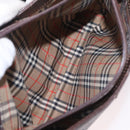 BURBERRY Hand Bag Leather Nylon 3 Set Black Brown Auth bs37439-41