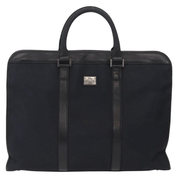 BURBERRY Hand Bag Leather Nylon 3 Set Black Brown Auth bs37439