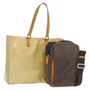 LOUIS VUITTON Vernis Damier Geant Shoulder Bag 2 Set Gris LV Auth bs37440-1