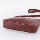 CARTIER Must Line Shoulder Bag Leather 4 Set Bordeaux Auth bs37441-12