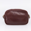 CARTIER Must Line Shoulder Bag Leather 4 Set Bordeaux Auth bs37441-15