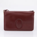 CARTIER Must Line Shoulder Bag Leather 4 Set Bordeaux Auth bs37441-20