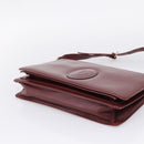 CARTIER Must Line Shoulder Bag Leather 4 Set Bordeaux Auth bs37441-24