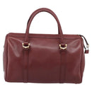 CARTIER Must Line Shoulder Bag Leather 4 Set Bordeaux Auth bs37441-3