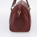 CARTIER Must Line Shoulder Bag Leather 4 Set Bordeaux Auth bs37441-4