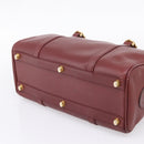 CARTIER Must Line Shoulder Bag Leather 4 Set Bordeaux Auth bs37441-6