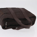 HERMES Hand Bag Cotton Nylon 3 Set Brown Gray Auth bs37446-14