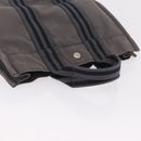 HERMES Hand Bag Cotton Nylon 3 Set Brown Gray Auth bs37446-22