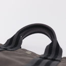 HERMES Hand Bag Cotton Nylon 3 Set Brown Gray Auth bs37446-23