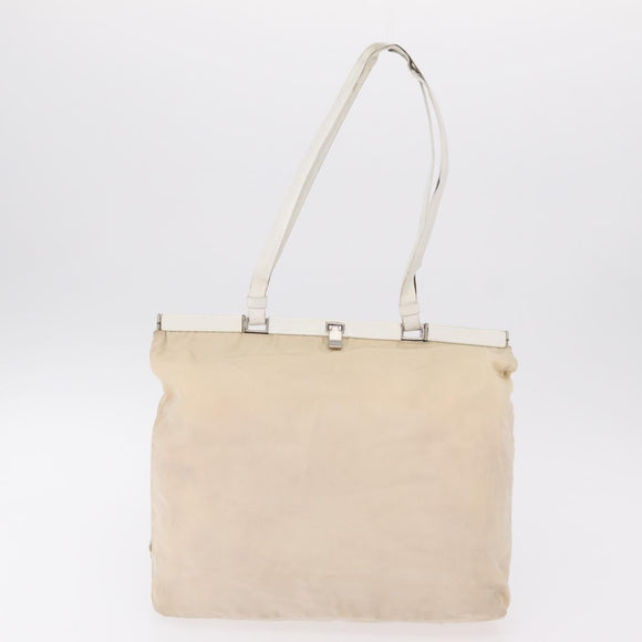 PRADA Hand Bag Nylon Leather 5 Set Black Beige Auth bs37447