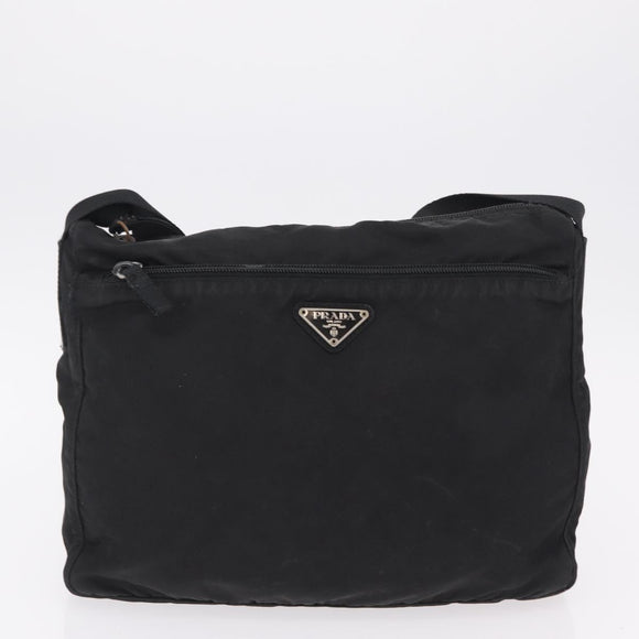 PRADA Hand Bag Nylon Leather 5 Set Black Beige Auth bs37447