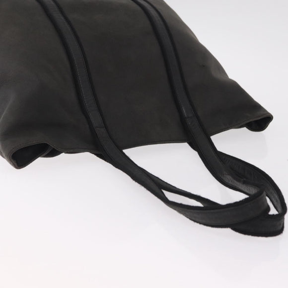 PRADA Hand Bag Nylon Leather 5 Set Black Beige Auth bs37447