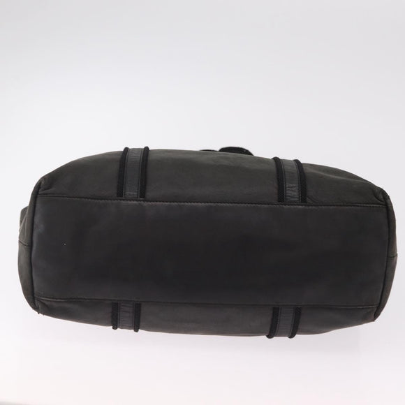 PRADA Hand Bag Nylon Leather 5 Set Black Beige Auth bs37447