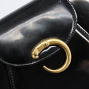Cartier PANTHERE Hand Bag Patent Leather Black Gold Auth bs37451-19