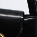 Cartier PANTHERE Hand Bag Patent Leather Black Gold Auth bs37451-20