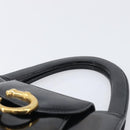 Cartier PANTHERE Hand Bag Patent Leather Black Gold Auth bs37451-14