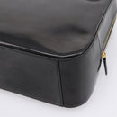 CELINE Hand Bag Patent Leather Black Gold Auth bs37452-15