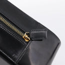 CELINE Hand Bag Patent Leather Black Gold Auth bs37452-17